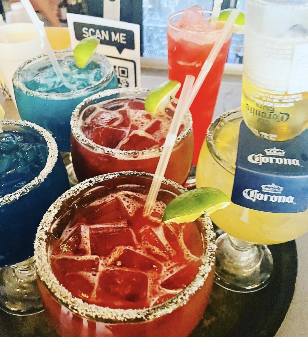 An array of tequila margaritas from Mr. Tequila's