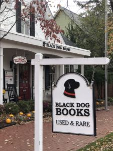 Black Dog Books sign