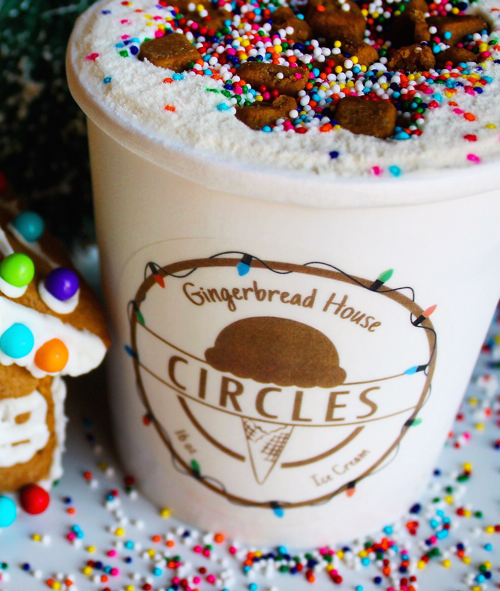 gingerbread house ice cream by circles ice cream