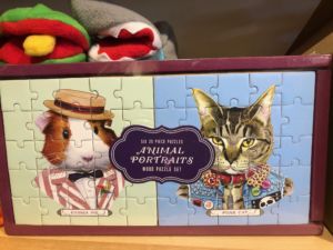 Homespun animal portrait puzzle