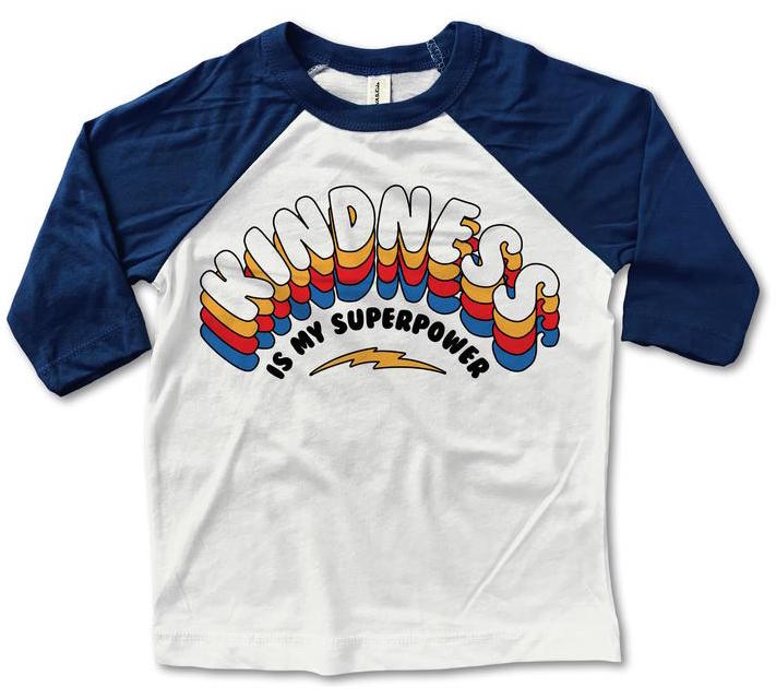 kindness is my superpower baseball tee