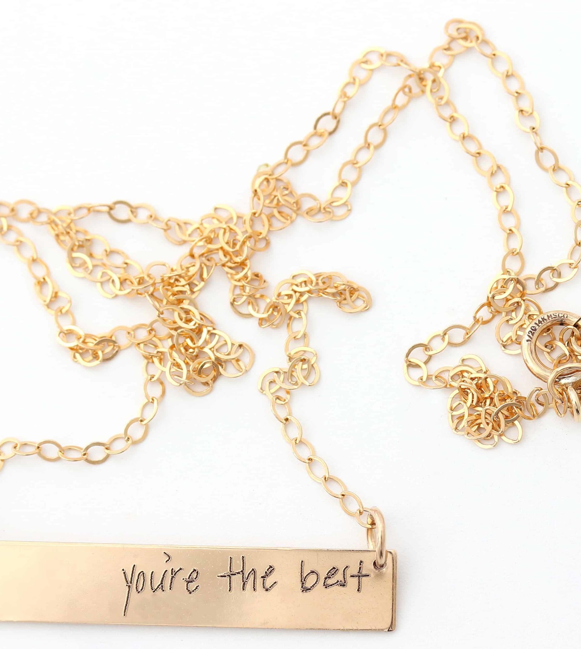 you're the best gold necklace