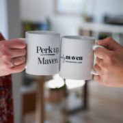cheers with Indy Maven mugs