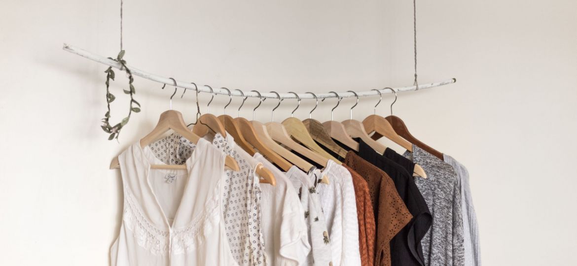 clothes on rack