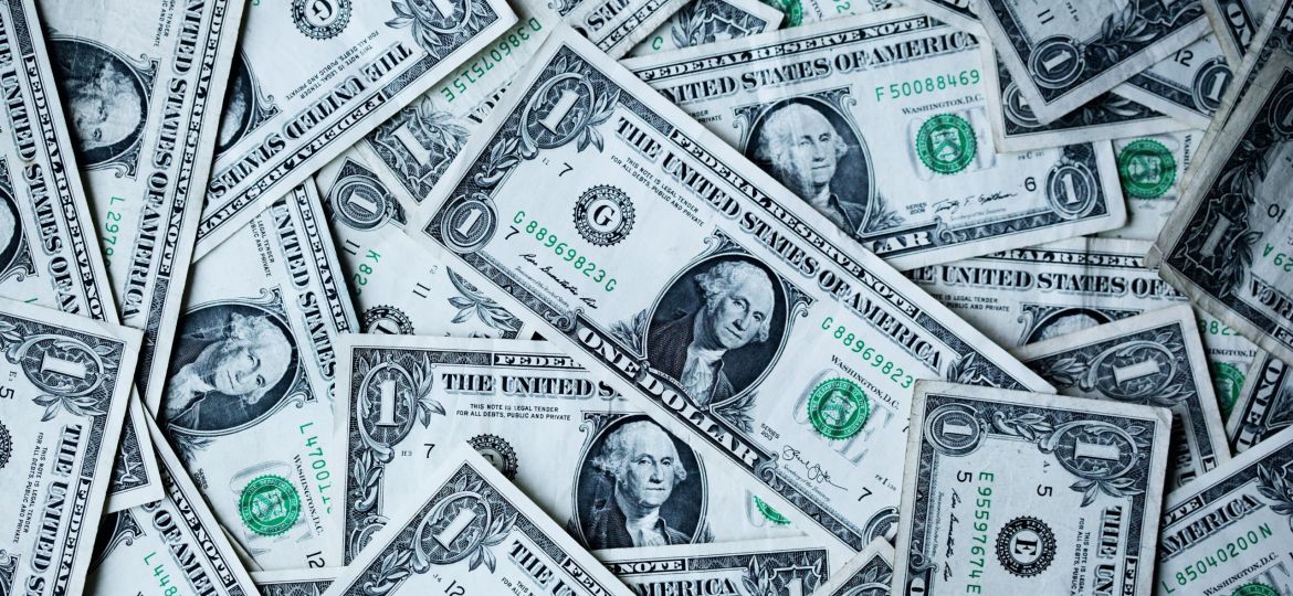Pile of dollar bills