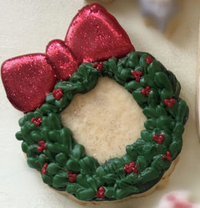 Wreath cookie from ARTastry Cookies and Confections