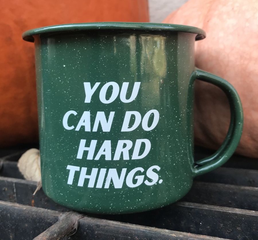 "You Can Do Hard Things" Enamel Mug