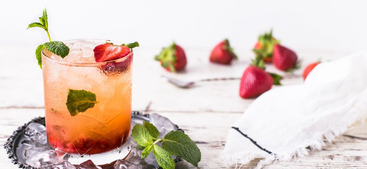 Image of a garnished cocktail from Unsplash