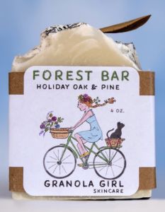 A bar of Forest Bar soap from Granola Girl Skincare