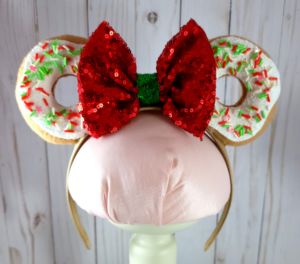 We Have Ears Minnie Mouse donut themed headband