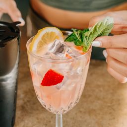 Hotel Tango's basil shake-up spritz mocktail