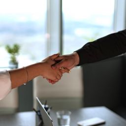 Women shaking hands