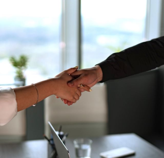 Women shaking hands