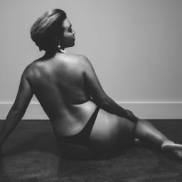 A photo of a woman in a thong