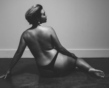 A photo of a woman in a thong