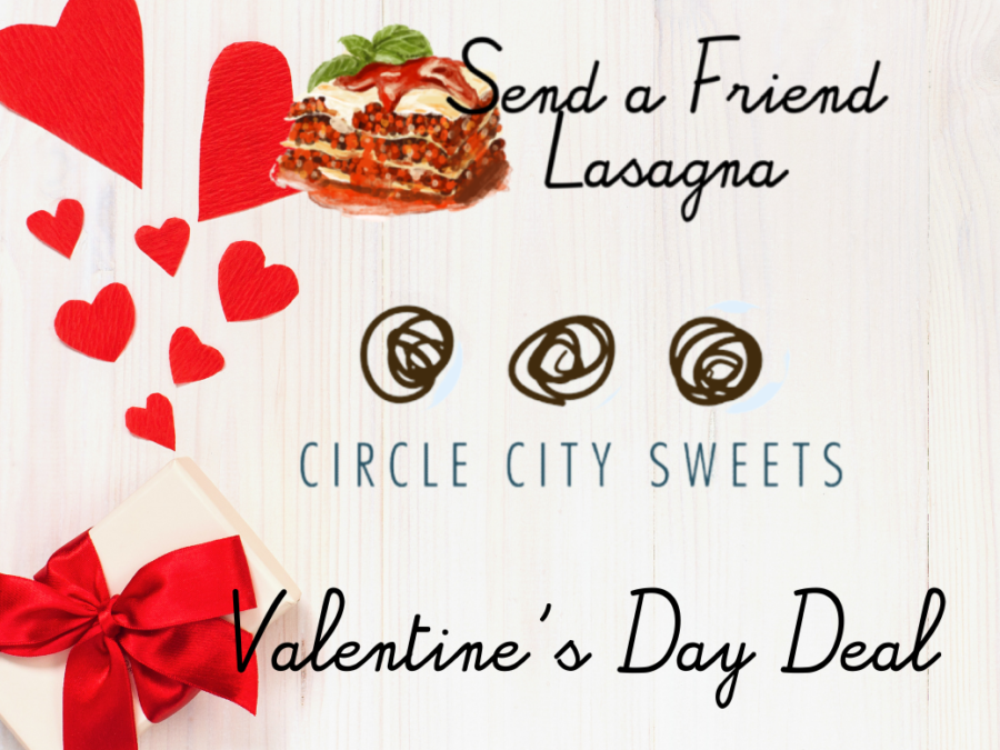 An infographic of Circle City Sweets Valentine's Day deal
