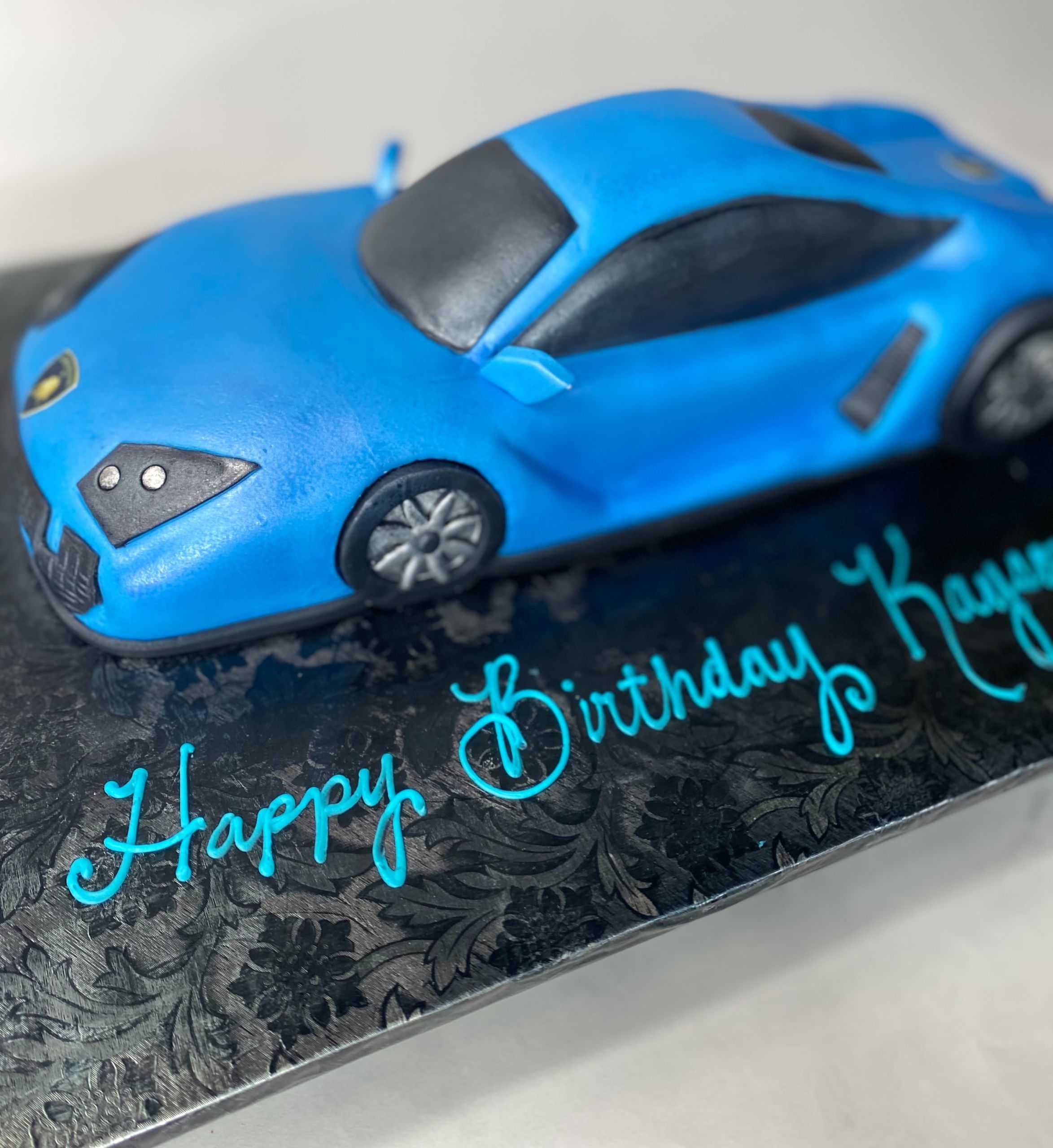 A car shaped birthday cake from Cretia Cakes