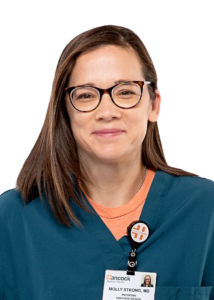 A photo of Dr. Molly Strong in her scrubs