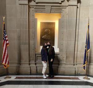 Lisa Venckus and Sydney Epstein at the State House
