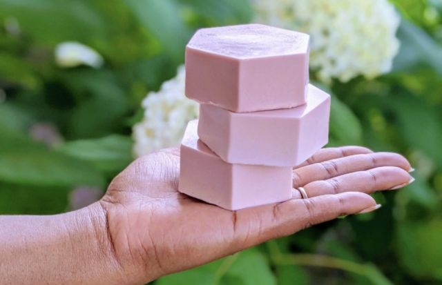 A stack of soaps from Make It Classy