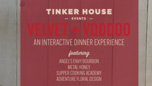 A photo of the Tinker House infographic for the Velvet + Voodoo dinner