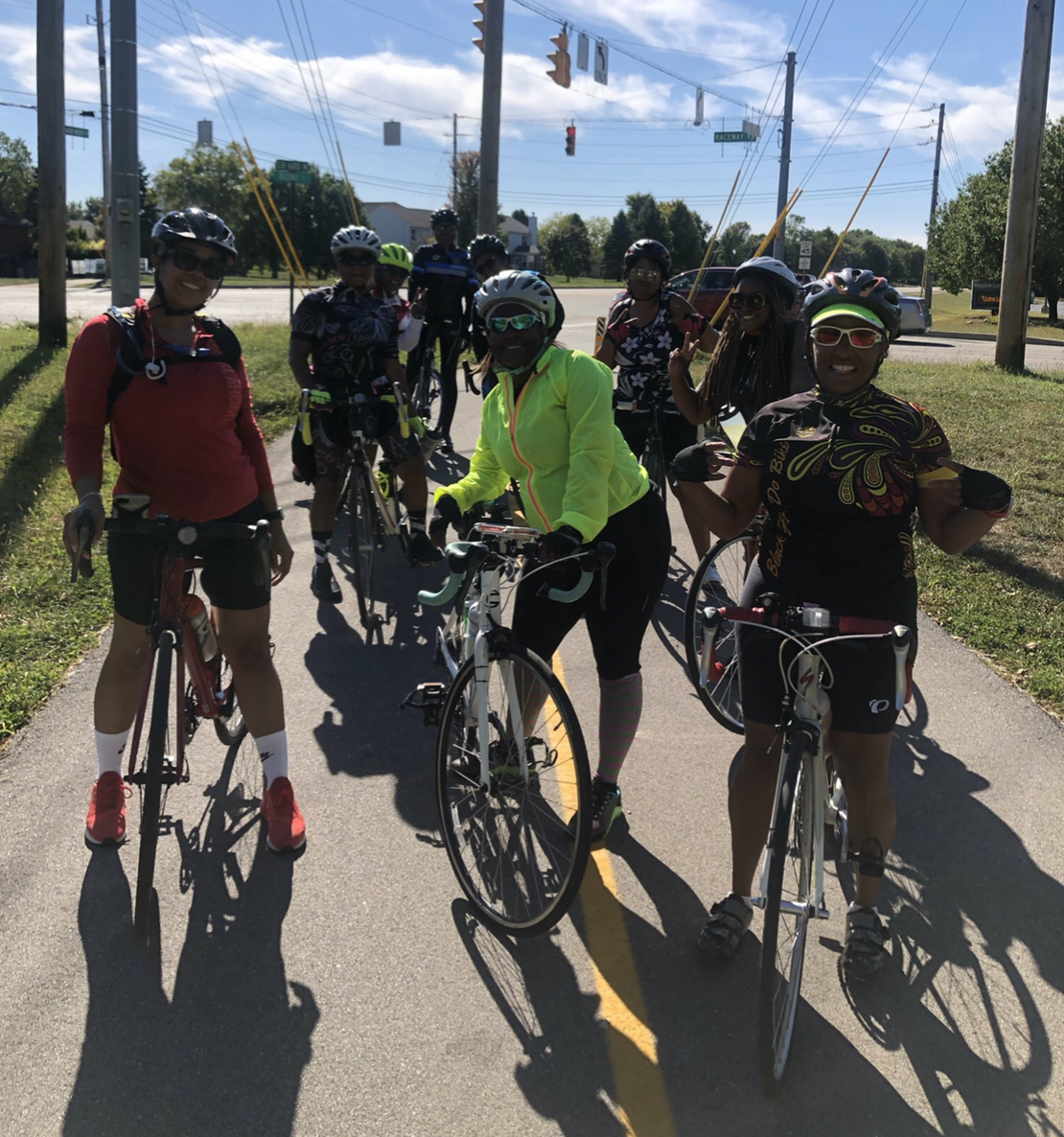 A group ride from Black Girls Do Bike