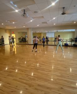 A photo of a dance room