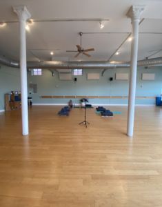 A photo of a yoga studio