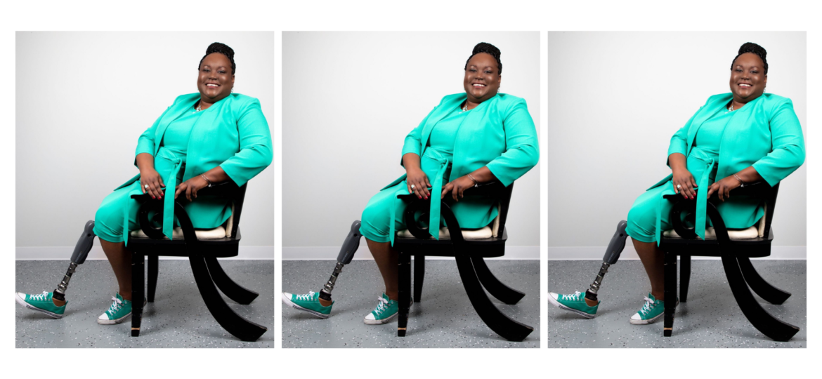 A collage of three photos of Dr. Jokima Hiller