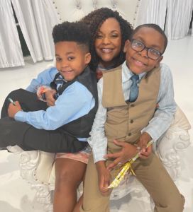 A photo of Keianna Rae Harrison-Williams and her two sons