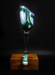 A photo of a prosthetic leg