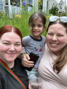 Brittney Mason with her daughter and friend in Brown County