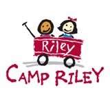 riley children's hospital camp riley logo two little girls smiling