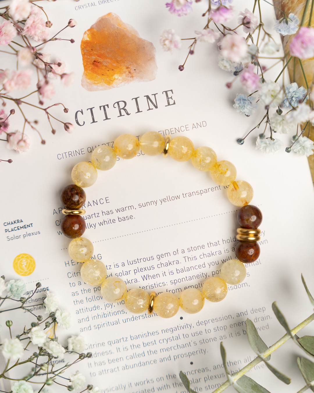 citrine stone bracelet