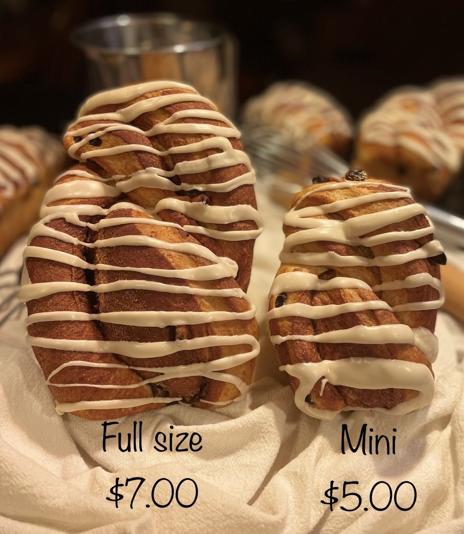Cinnamon swirl bread in two sizes