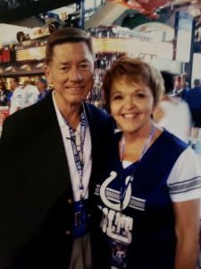 a photo of Janet Hart Leonard and Chuck Leonard on Their First Date at at Colts Game in September 2013 in Indianapolis