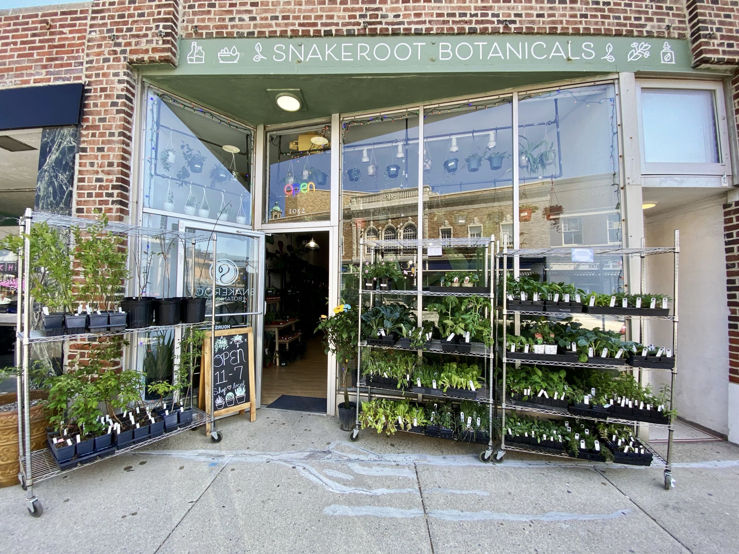 the outside of snakeroot botanicals plant store