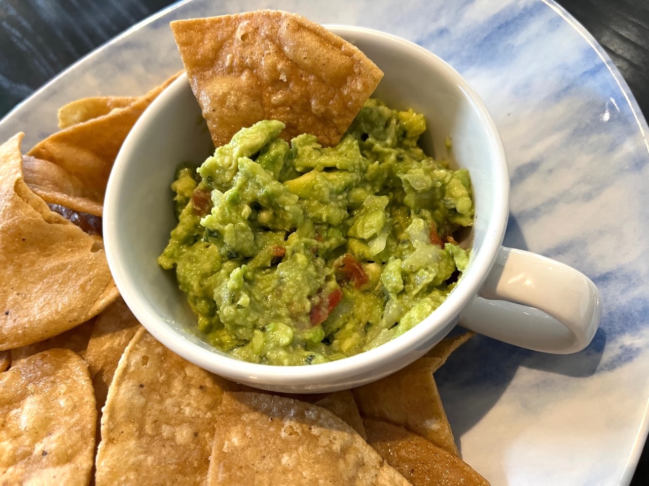 Guacamole and chips from Public Greens