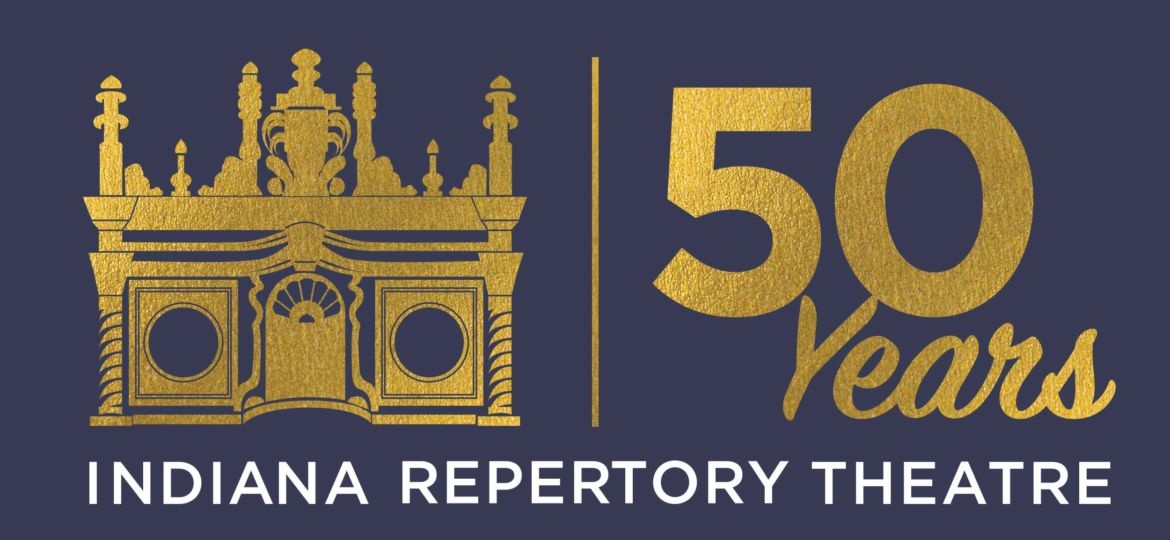 A logo for the Indiana Repertory Theatre's 50th Anniversary