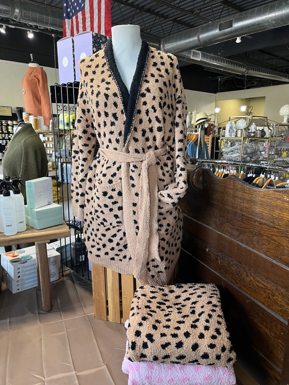 Cozy leopard print robes