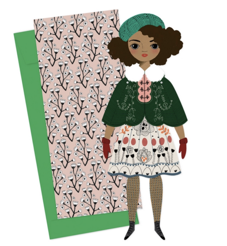 Paper doll holiday gift