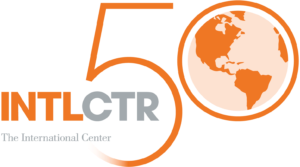 The International Center 50th anniversary logo 