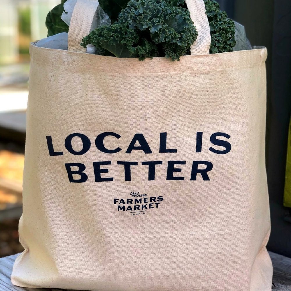 "Local is Better" tote bag from Indy Summer Market