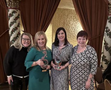 From left to right: Melanie Allen, Green Loop Marketing, Karen Young, Hayes Young Law LLC, Leslie Bailey, Indy Maven and Maven Space, Karen Kennedy, Maven Space