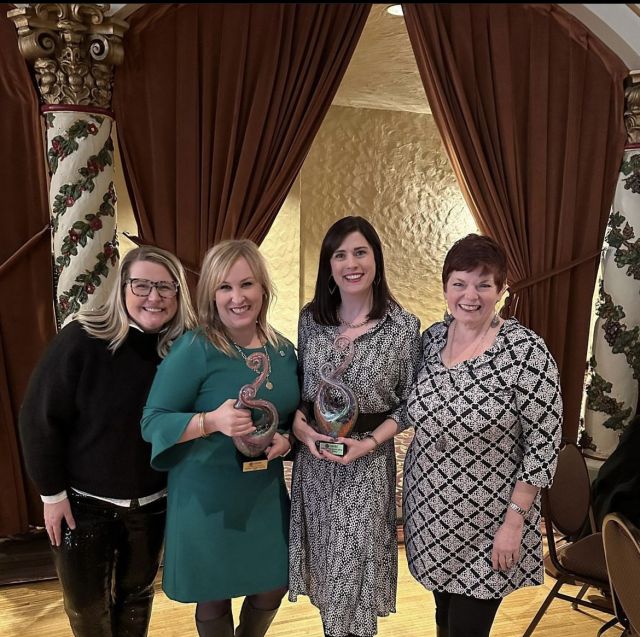 From left to right: Melanie Allen, Green Loop Marketing, Karen Young, Hayes Young Law LLC, Leslie Bailey, Indy Maven and Maven Space, Karen Kennedy, Maven Space