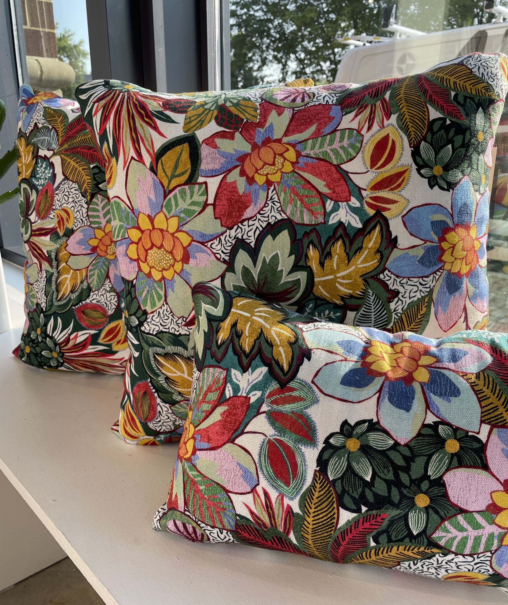 Drapery Street Pillows Drapery Floral Street Pillows