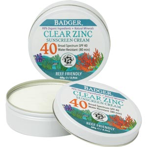 Good Earth Clear Zinc sunscreen in circular tins