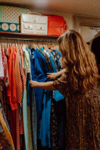 Tori Sandler browses the colorful selection at Notorious Vintage.