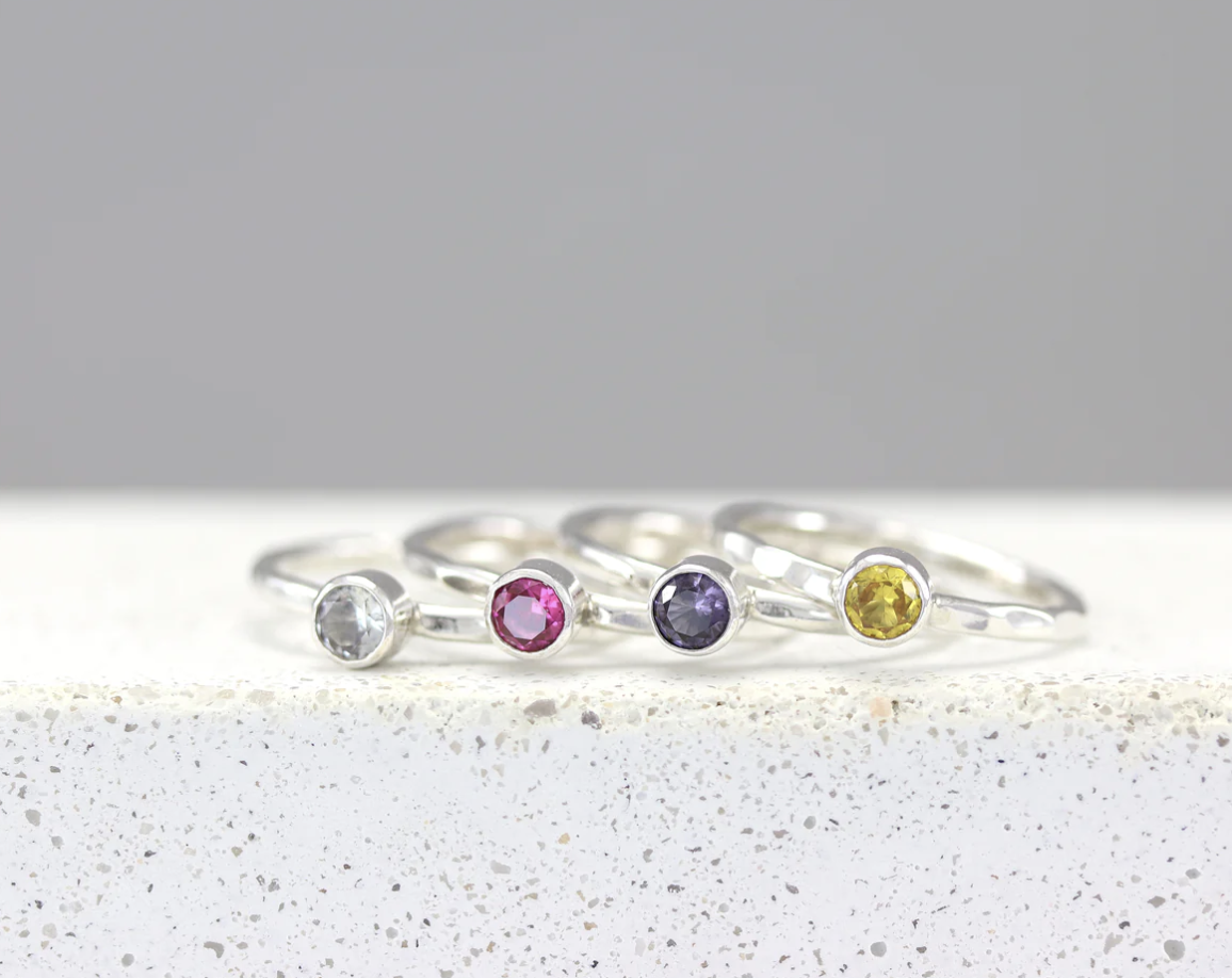Birthstone rings by Sloan Jewelry