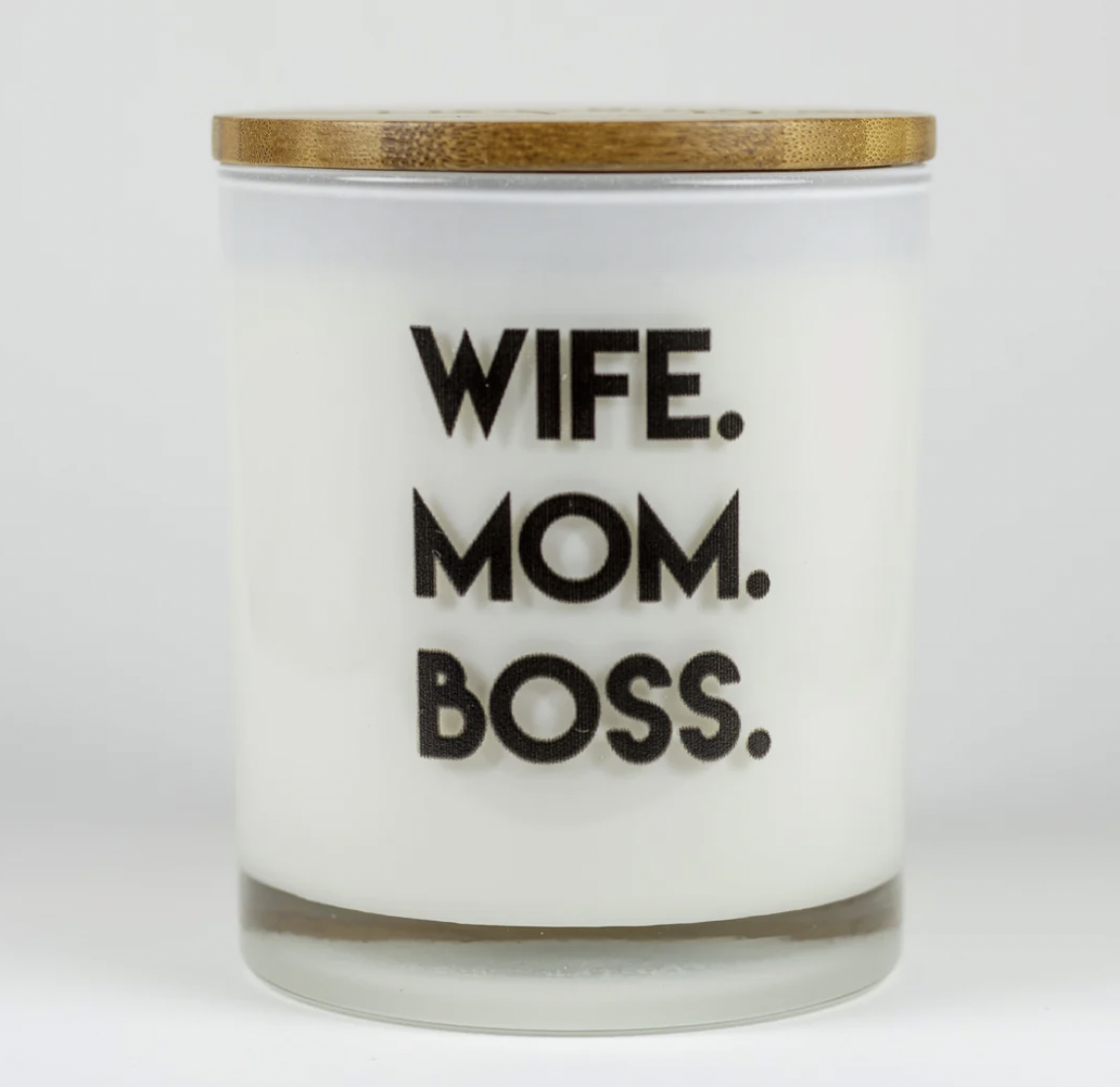Wife, Mom, Boss Candle